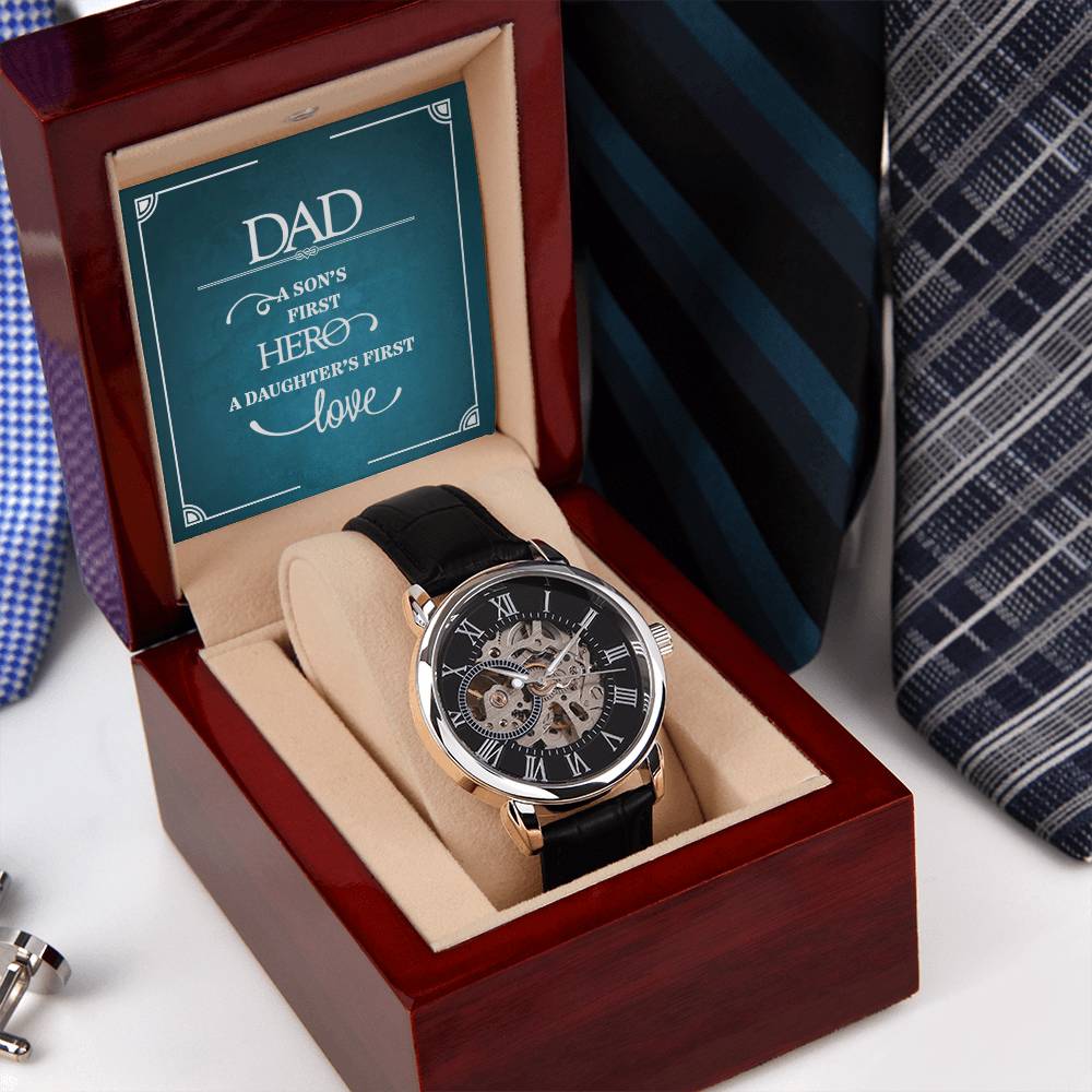 A Perfect Gift For Dad - Men's Openwork Watch ❤️