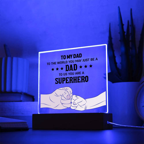 Acrylic Square Plaque - Gift For Dad